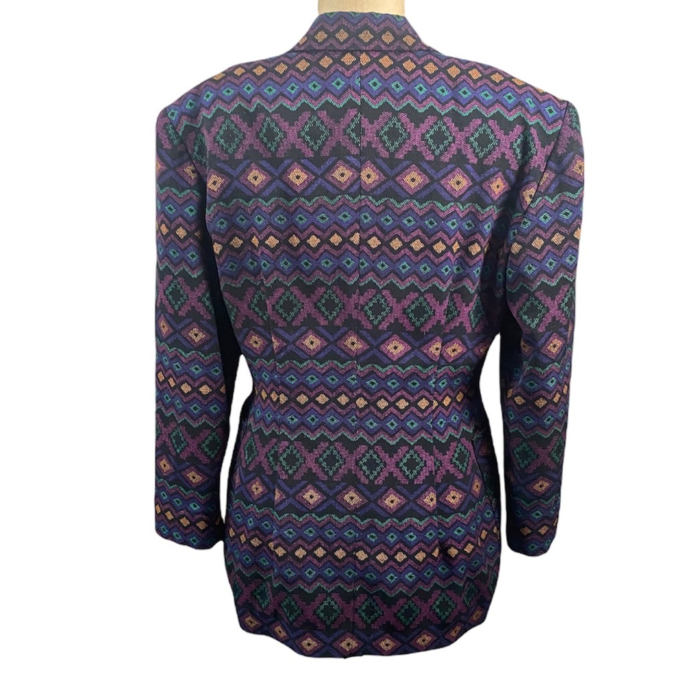 Vintage Structured Patterned 80’s Style Jacket - image 6